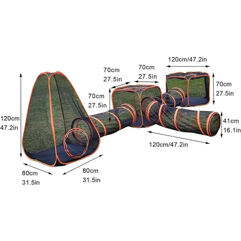 6-in-1 Tent Cat Enclosures wit - Outdoor Tent Playhouse 评论和价格