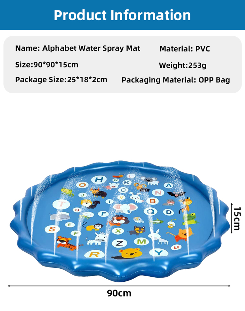 Alphabet Inflatable Water Spri - Sprinkler Splash Pad 评论和价格