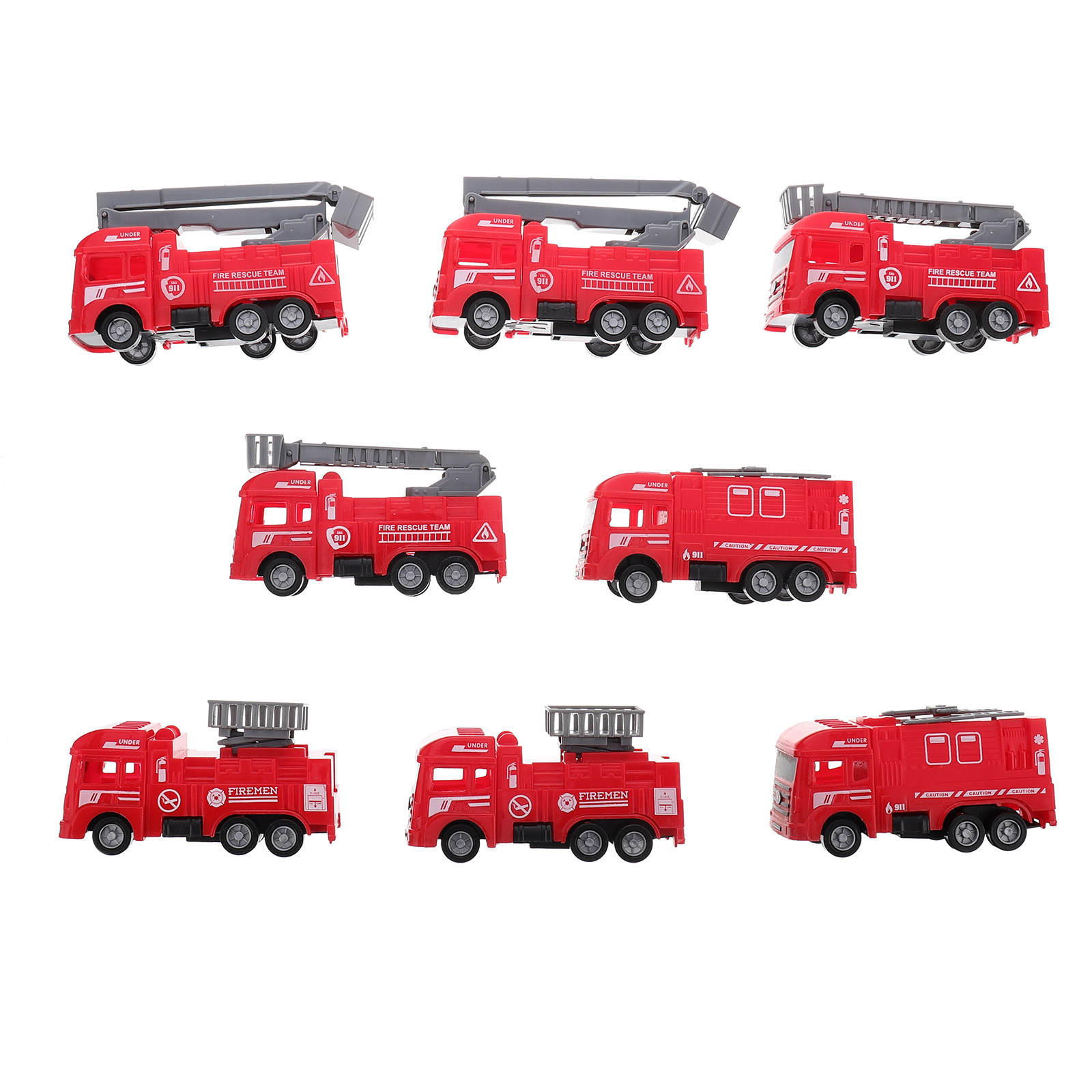 8Pcs Pull-Back Fire Truck Vehi - Kids Outdoor Car 评论和价格