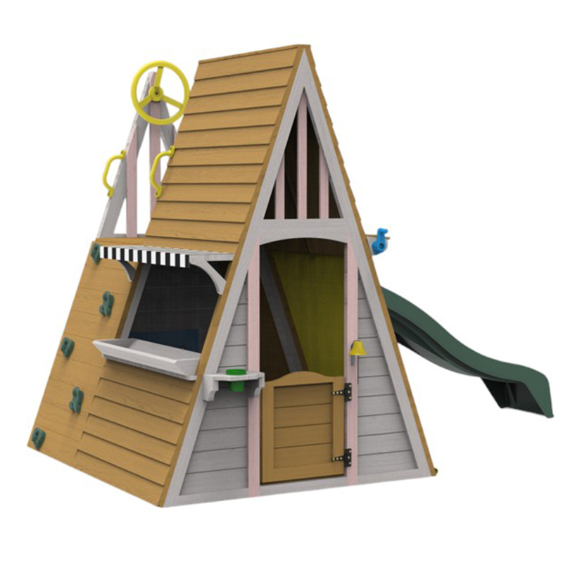 Kids Outdoor Playground Equipm - Kids Outdoor Wooden Climbing Frame 评论和价格
