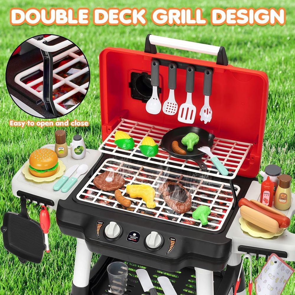 Kids Play Kitchen Toys, BBQ Gr - Kids Outdoor Grill 评论和价格