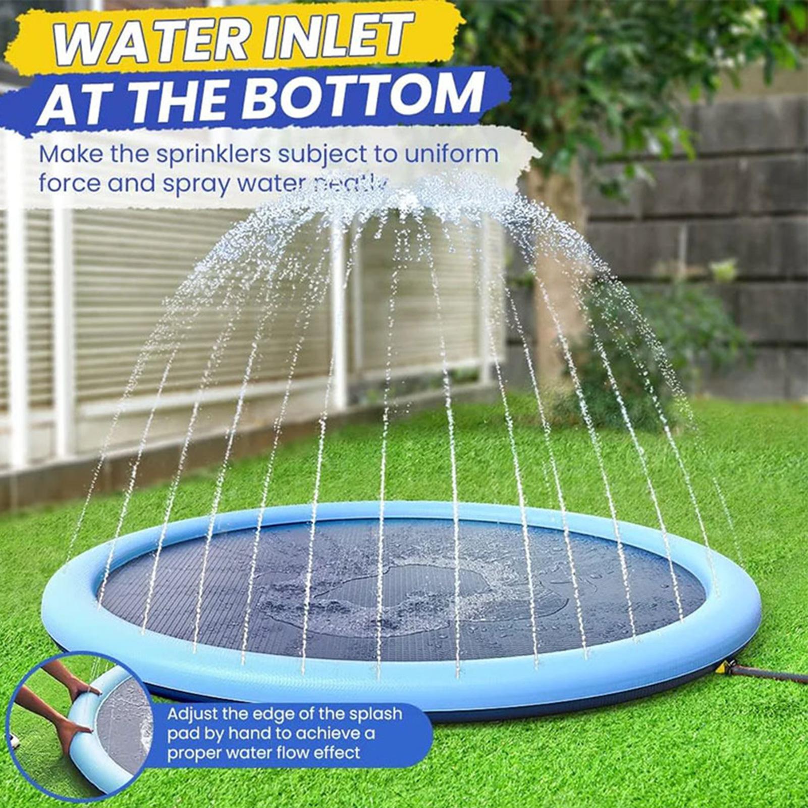 Kids Sprinkler Play Mat with S - Sprinkler Splash Pad 评论和价格