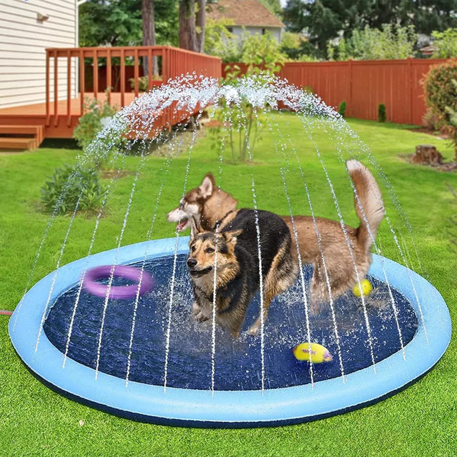 Kids Sprinkler Play Mat with S - Sprinkler Splash Pad 评论和价格
