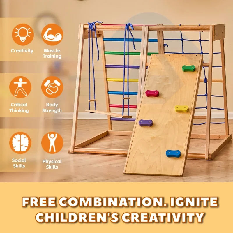 Wooden Climbing Frame Indoor P - Kids Outdoor Wooden Climbing Frame 评论和价格