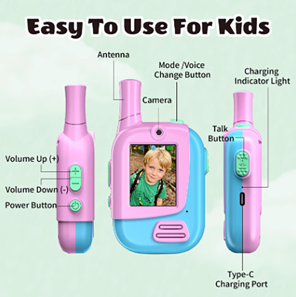 2 Pack Rechargeable Kids Video - Kids Outdoor Voices 评论和价格
