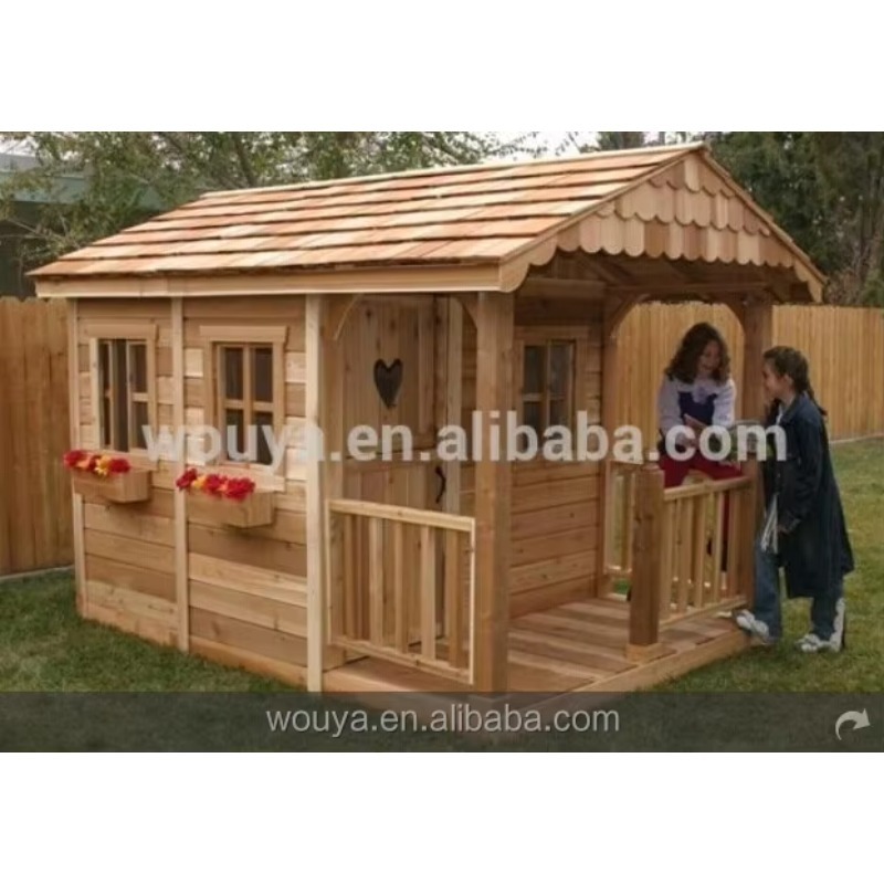 Cheap Prefabricated Wooden Pla - Kids Outdoor Playhouse 评论和价格