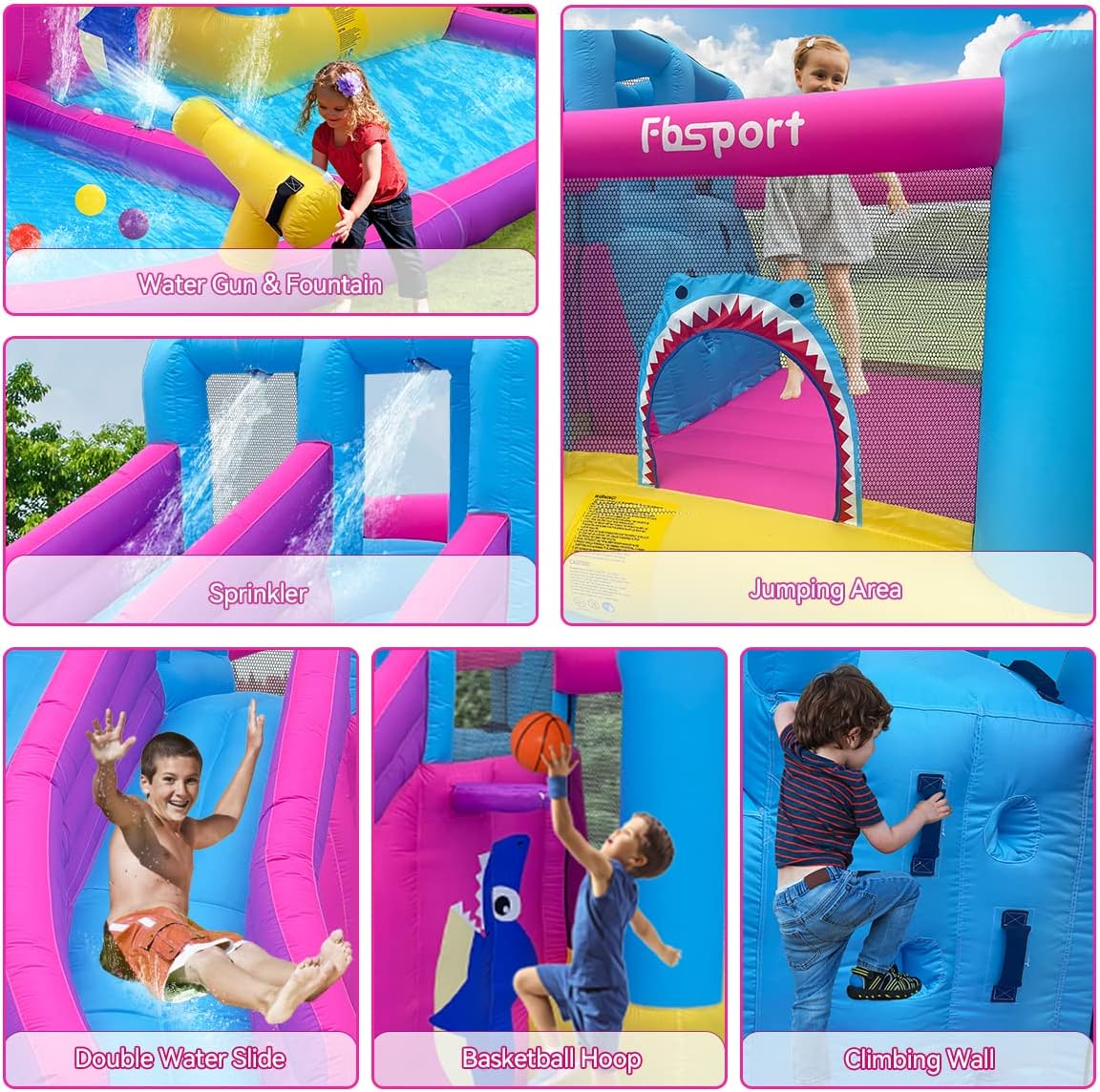 Twin Water Slides Inflatable B - Kids Outdoor Water 评论和价格
