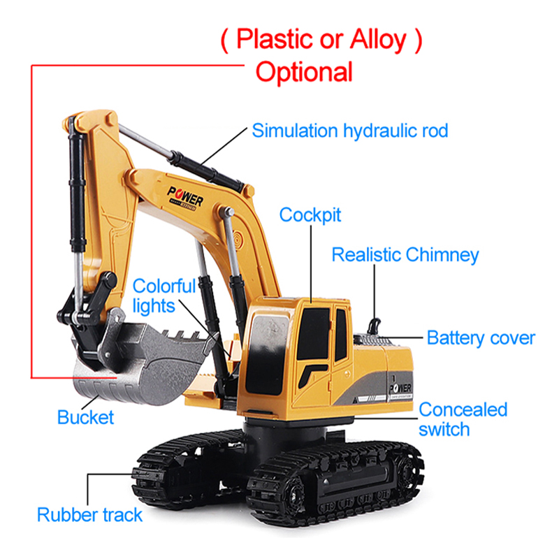RC Excavator 2.4Ghz 6 Channel  - Kids Outdoor Excavator 评论和价格